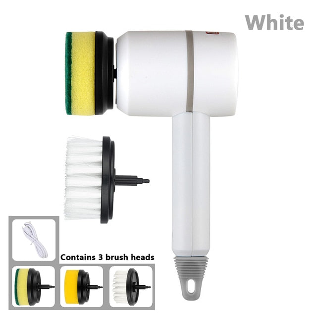 Electric Cleaning Brush 3 Brush Heads Cleaner Multifunctional - Lume Home